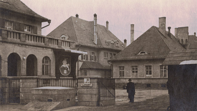 Lietuvių DP stovykla (su Lietuvos herbu) Bamberge, Vokietijoje